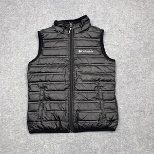 Columbia puffer vest black full zip duck down size XS